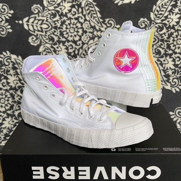 Converse Untitled Hi White/Iridescent MEN`S - Picture 9 of 16